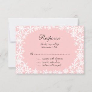 Dentelle d'hiver sur Blush RSVP