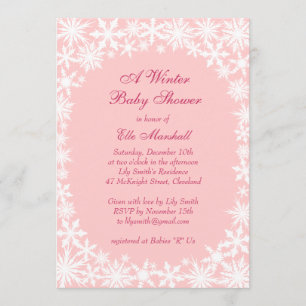 Dentelle d'hiver sur invitation au Baby shower bro