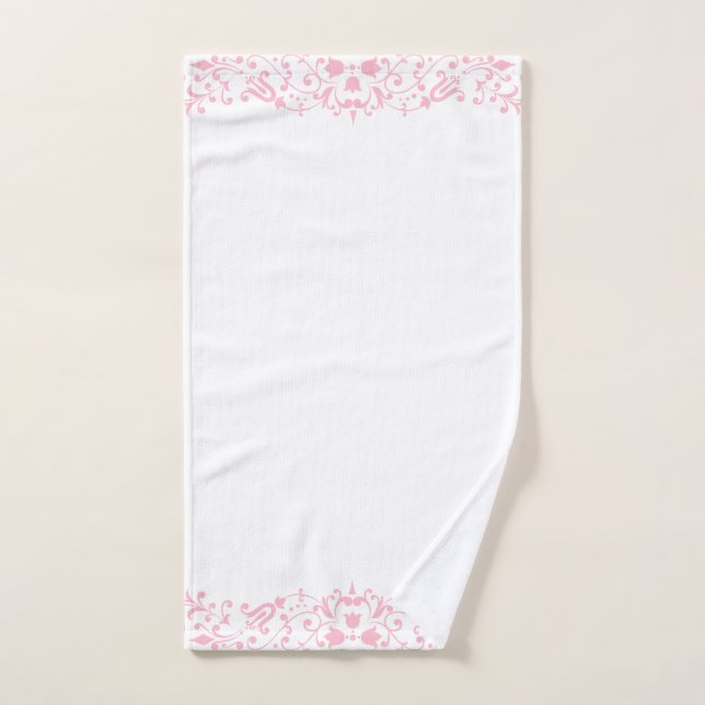 Dentelle Élégante De Flore Rose (Serviette à main)