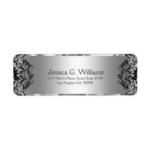 Dentelle Élégante Gris Argent Et Des Flèches Noire
