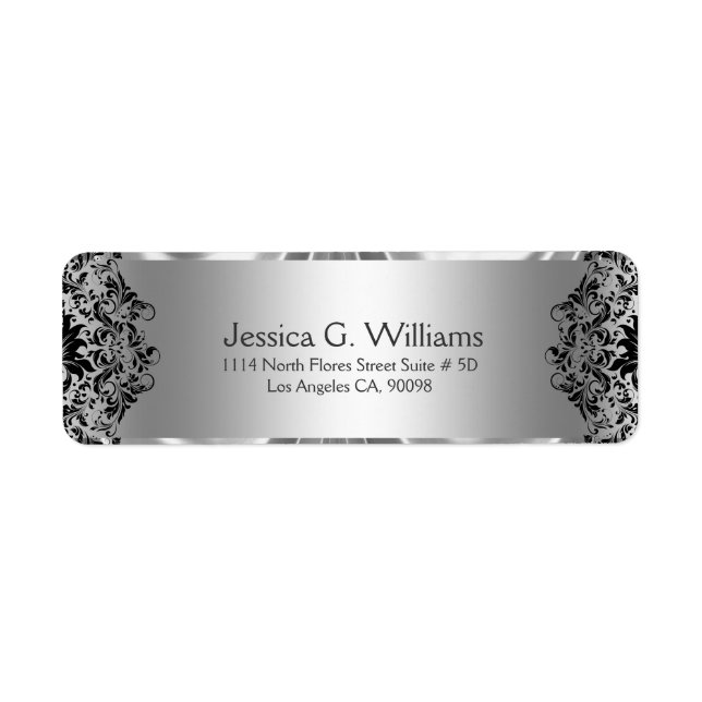 Dentelle Élégante Gris Argent Et Des Flèches Noire (Devant)