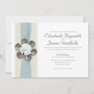 Dentelle et perles épousant des invitations