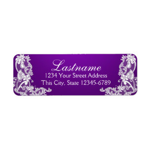 Dentelle florale du pays vintage pourpre