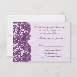 Dentelle florale vintage RSVP pourpre