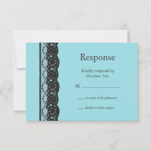 Dentelle française RSVP (turquoise)