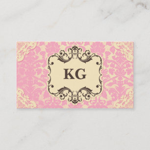 Dentelle Girly de rose de carte de visite de