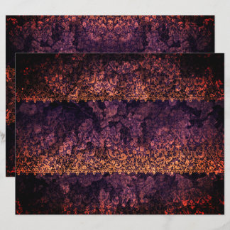 Dentelle gothique Orange violet Papier à rebut