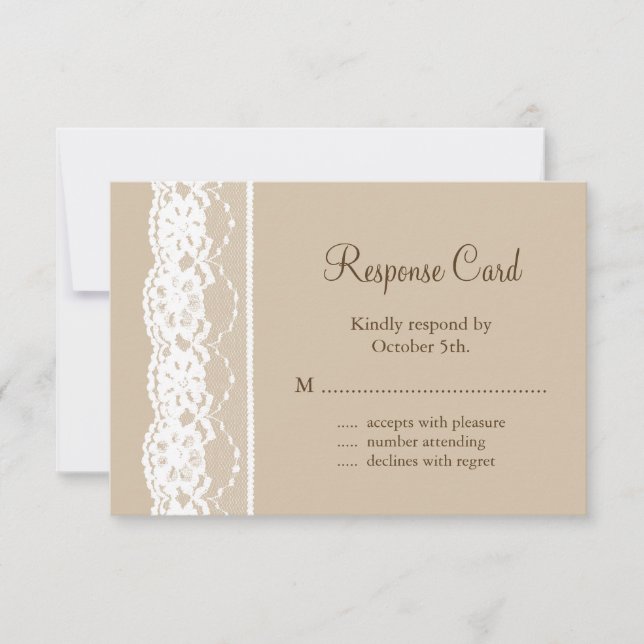 Dentelle molle beige et Vintage RSVP (Devant)