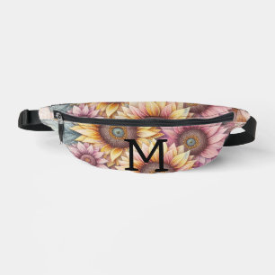 Dentelle monogramme florale rose jaune orange tour