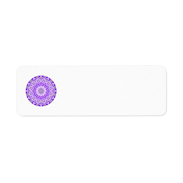 Dentelle mosaïque Mandala, Violet violet Abstrait (Devant)