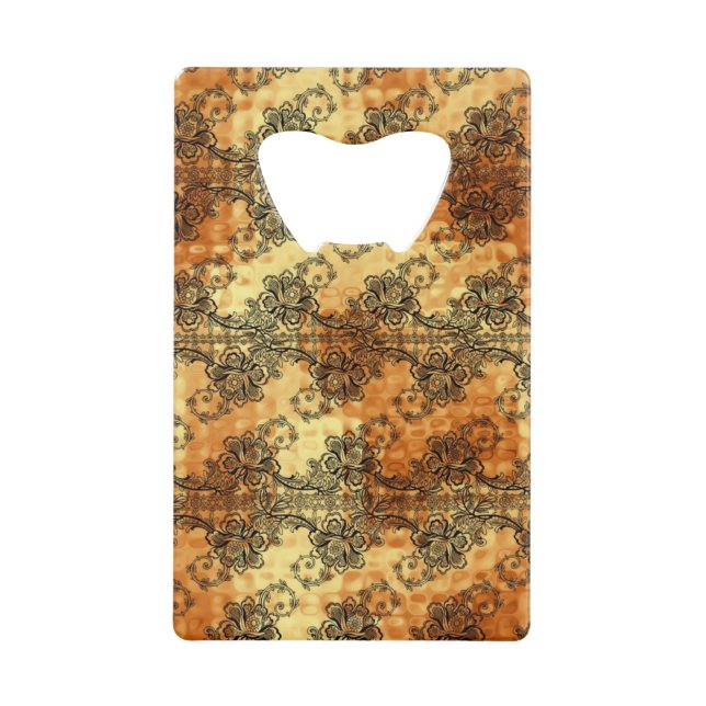 Dentelle noire sur or chatoyant (Devant)