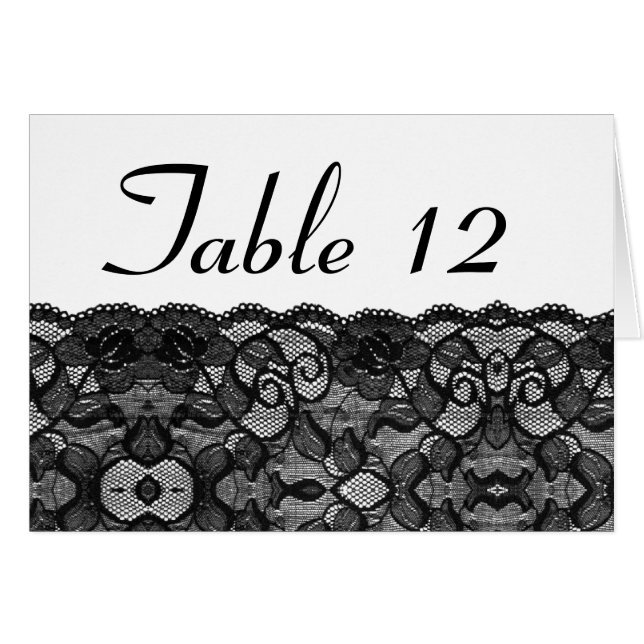 Dentelle noire vintage de nombre de Tableau de (Devant horizontal)