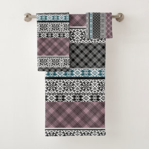 Dentelle patchwork noir et blanc