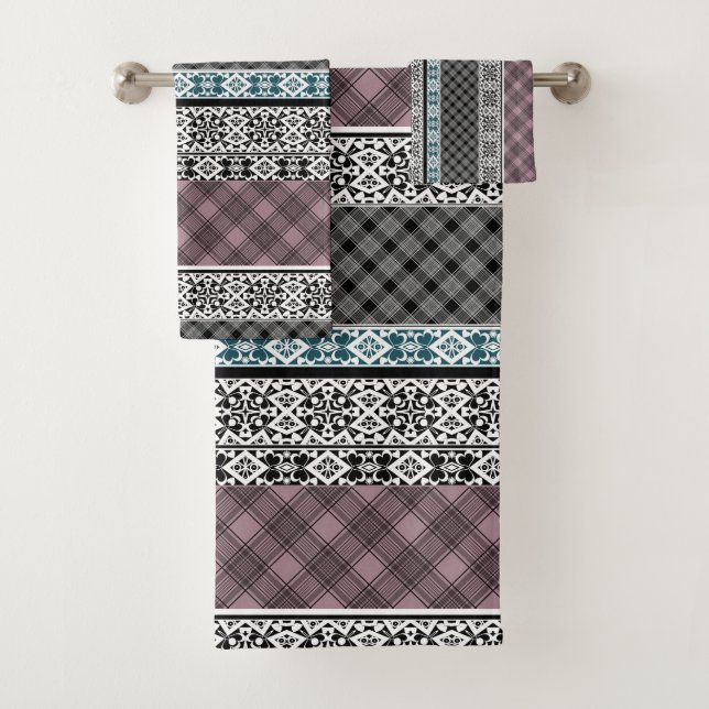 Dentelle patchwork noir et blanc (En situation)