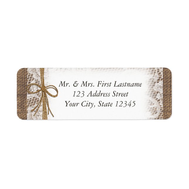 Dentelle Twine Country et Burlap (Devant)