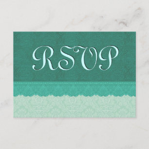 Dentelle verte Damas RSVP Mariage Ver9