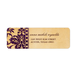Dentelle vintage d'aubergine Damask