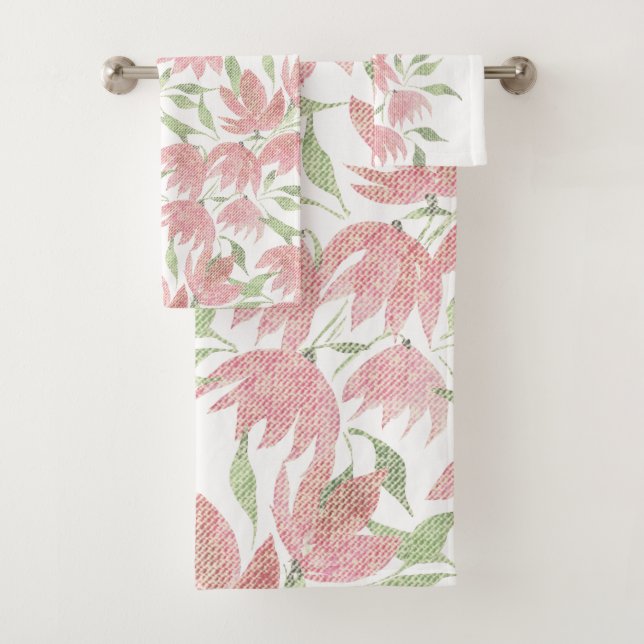 Dentelles texturées rose blanc (En situation)