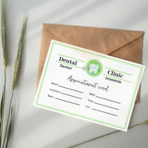 Dentist Appointment Card