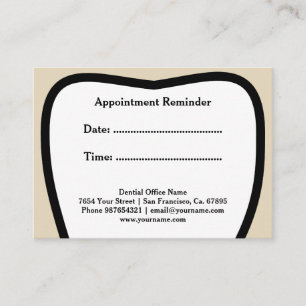Dentist appointment reminder cards