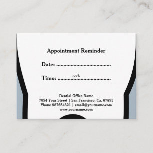 Dentist appointment reminder cards