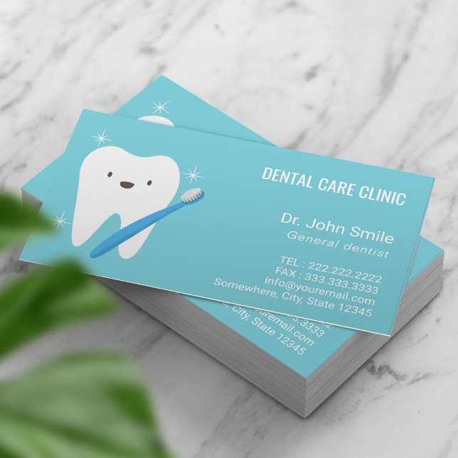 Dentist Appointment Smiling Tooth Dental Care Card (Creator Uploaded)