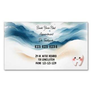 Dentist Appointment Whimsical Magnetic Business Card