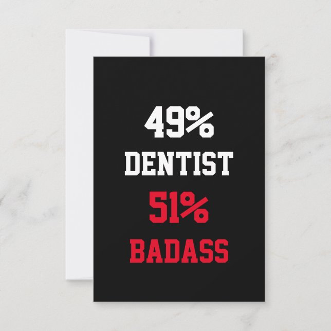 Dentist  Badass Card (Front)