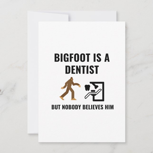 DENTIST BIGFOOT THANK YOU CARD (Front)