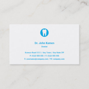 Dentist Blue Business Card