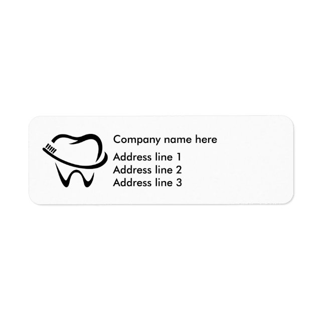 Dentist Bureau Adresse Modèle Sticker Étiquettes (Devant)