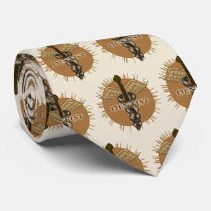 Dentist Caduceus Tie