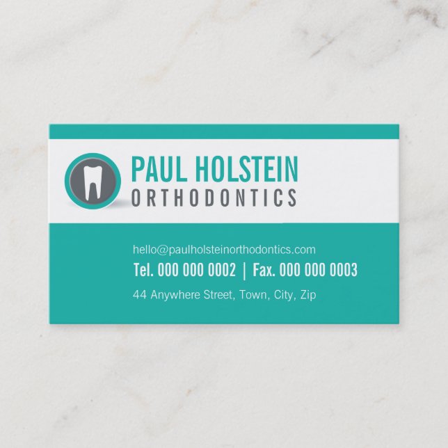 DENTIST CARTE DE VISITE :: logo de dent moderne 2  (Devant)