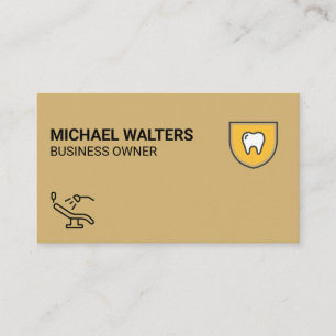 Dentist Chair   Tooth Logo Business Card