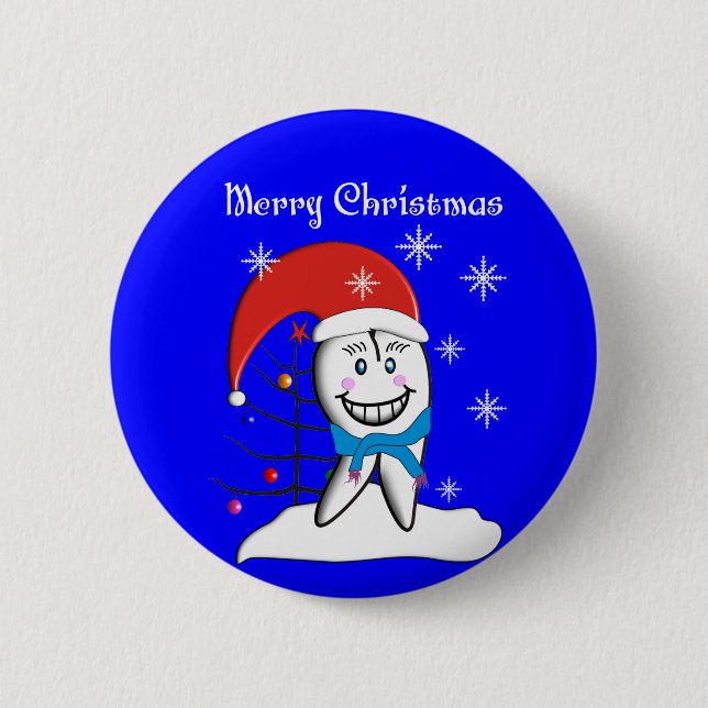 Dentist Christmas Cards and Gifts 2 Inch Round Button (Front)