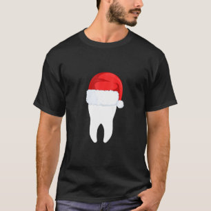 Dentist Christmas Funny Tooth Dental With Santa Ha T-Shirt