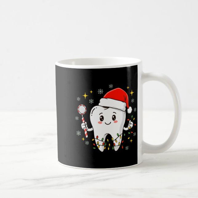Dentist Christmas Teeth Xmas Lights Funny Dental S Coffee Mug (Right)