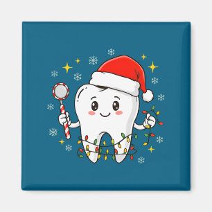 Dentist Christmas Teeth Xmas Lights Funny Dental S Magnet