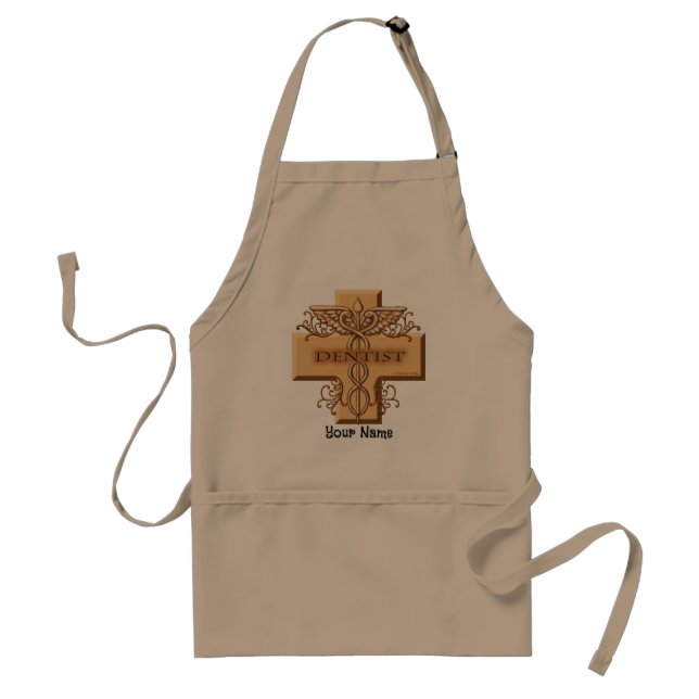 Dentist Cross Caduceus Standard Apron (Front)