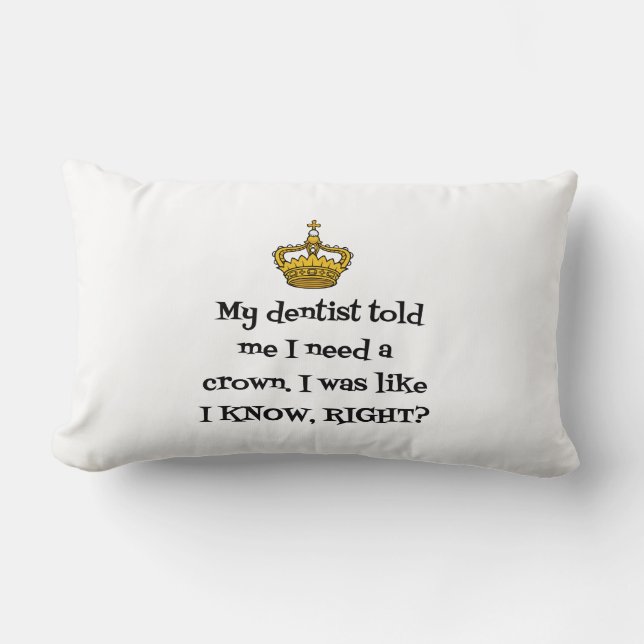 DENTIST CROWN LUMBAR PILLOW (Front)