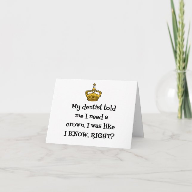 DENTIST CROWN THANK YOU CARD (Front)