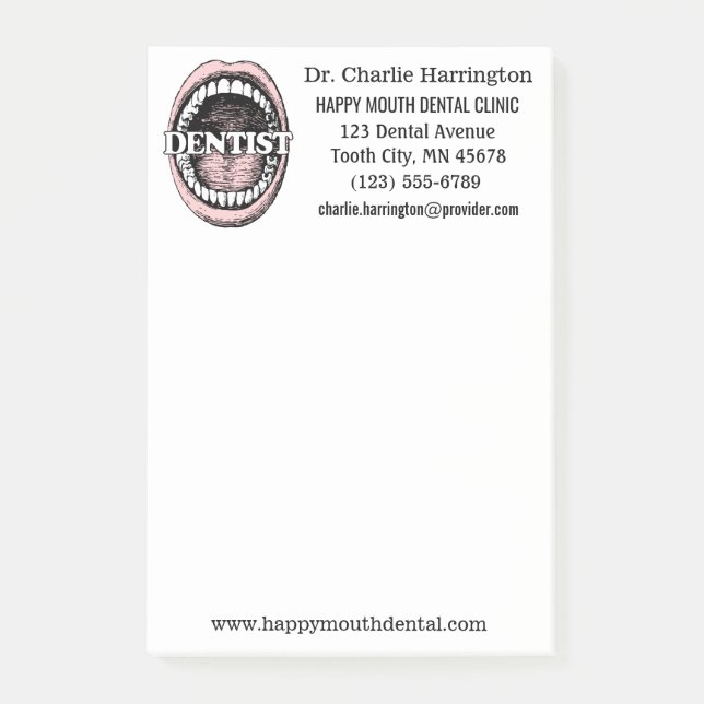 Dentist custom Post-It notes (Front)