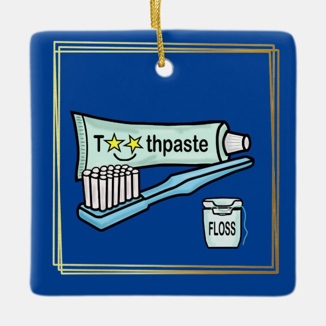 Dentist Day dentifrice, Floss, Ornement de brosse  (Devant)