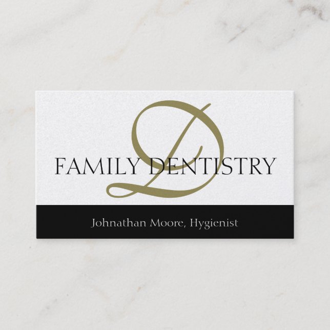 Dentist DDS Dental Office Oral Surgeon Script Business Card (Front)