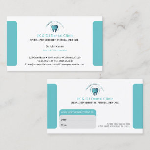 Dentist   Dental Appointment Card