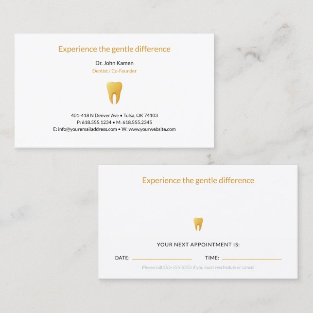 Dentist | Dental Appointment Card (Front/Back)