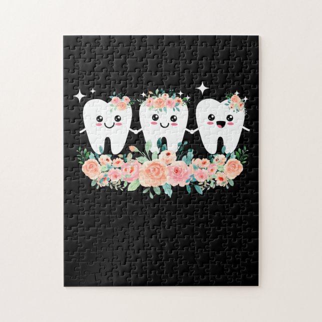 Dentist Dental Assistant Oral Hygienist Tooth Jigsaw Puzzle (Vertical)