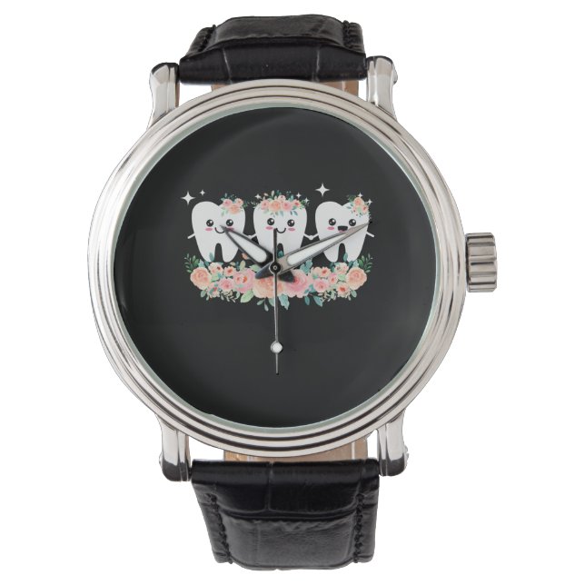 Dentist Dental Assistant Oral Hygienist Tooth Watch (Front)