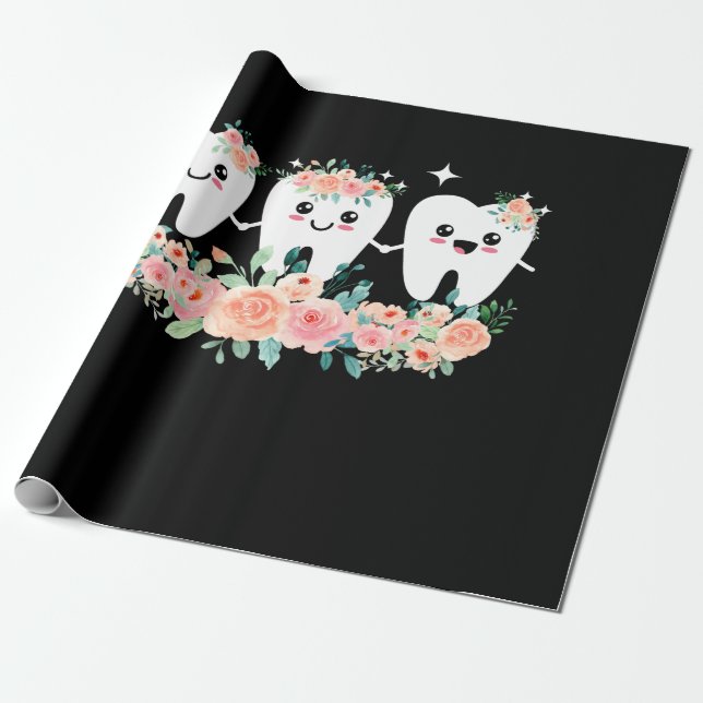 Dentist Dental Assistant Oral Hygienist Tooth Wrapping Paper (Unrolled)