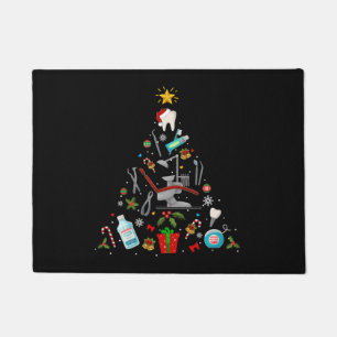Dentist Dental Christmas Ornament Tree Xmas Holida Doormat